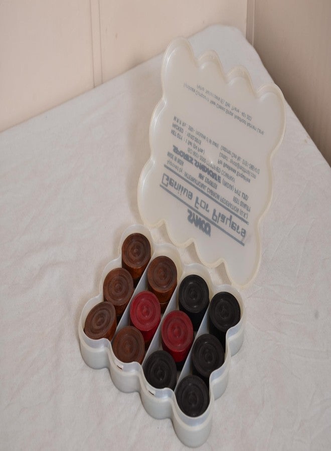 Synco Professional Wooden Carrom Coins Set | 24 Carrom Board Coins in Special Case (Genius for Champion) - Image 5